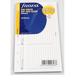Filofax Kalender Einlagen Personal: Eine Woche auf zwei Seiten horizontal 2012