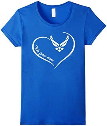 Women's Proud Air Force Mom TShirt Large Royal Blue