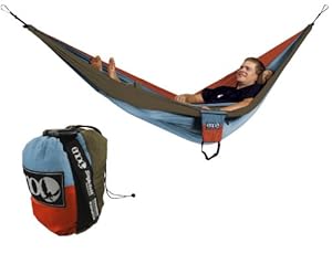 Eagles Nest Outfitters SingleNest Hammock, Blue/Orange/Khaki