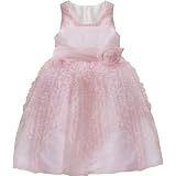 Isobella & Cloe Fairy Floss Sleeveless Full Skirt Special Occasion Dress and Flower Headband Set. Light Pink.(12m-6)