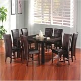 Delta 9 Piece 8 Person Dining Set in Cappuccino Finish