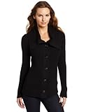 Calvin Klein Jeans Women's Funnelneck Cardigan, Black, Large