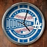 Los Angeles Dodgers Chrome Wall Clock