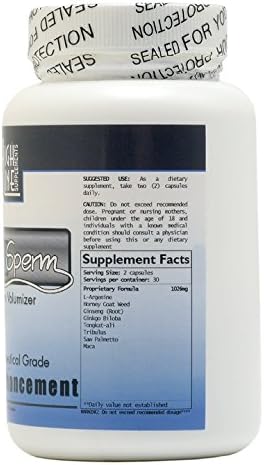 BEST Semen Volumizer Pills 60 capsules / Month Supply / Increase volume up to 300%