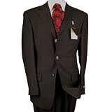 Italian Merino Wool 150s Hand Tailored Men Suit Complete Suit Jacket and Pants Dark Brown... by ProSavings