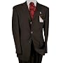 Italian Dark Brown Mens Suits Merino Wool 150s Hand Tailored Suit Complete w/ Jacket and Pants Year Round Use