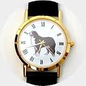 Bernese Mountain Dog Watch - Small Face, Brown Leather