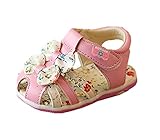 M.Z.Lキッズ靴 子供靴 女の子用フォーマル シューズ 可愛い花柄　ダブルリボン 女の子サンダル 付き　　ガールズサンダル 子供用歩行靴 (内寸 12cm, ピンク)