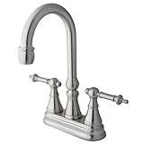Kingston KS2498TL 4 Center Bar Faucet Satin Nickel Kingston KS2498TL 4 Center Bar Faucet Satin Nickel
