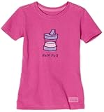 Life is Good Unisex Infant/Toddler Crusher Tee Half Full, Hot Fuchsia, XX-Small (2T,3T)