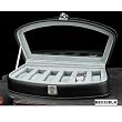 Black Leather Six Watch Case Box