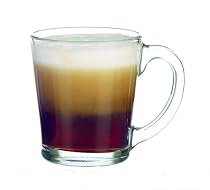 Libbey 13-1/2-Ounce Flare Glass Coffee Mugs, Box of 12, Clear