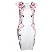 Forever Womens Celebrity Inspired Side Floral Bodycon Midi Dress
