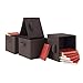 Winsome Capri 4-Pc Foldable Fabric Basket Set, Chocolate - Durable Storage Solution for Home and Office Organization