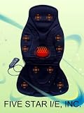 FIVE STAR FS8812 10-MOTOR MASSAGER SEAT CUSHION WITH HEAT, new,