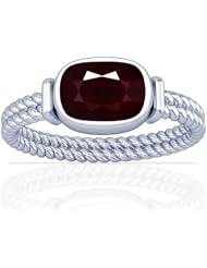Platinum Cushion Cut Ruby Solitaire Ring