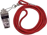 Set of 4 Whistle/Lanyard Combo - Red