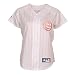 Women`s Chicago Cubs Pink Pinstripe Replica Jersey