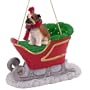 Bulldog Sleigh Christmas Ornament