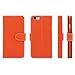 iPhone 6 Plus / 6s Plus Case, Snugg - Leather Wallet Cover Case with (Orange) for Apple iPhone 6 Plus / 6s Plus