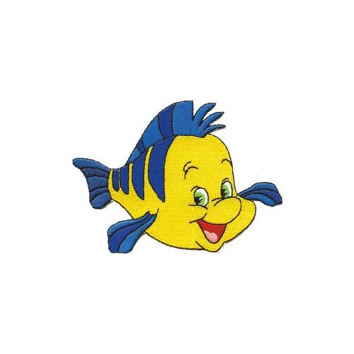 Disney Little Mermaid Fish Flounder Embroidered Iron On