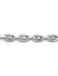 14k White Gold 0.16 Ctw Diamond Link Bracelet