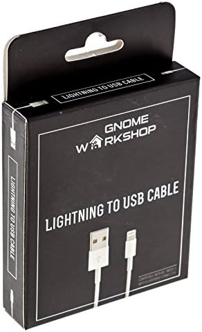 Lightning to USB Charge and Sync Cable for Apple iPhone & Apple iPad. GUARANTEED to work & includes 6 month Warranty. Compatible with iPhone 5, 5s, 6, 6plus, iPod and iPad. - Gnome Workshop - White