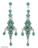 Earrings, 'Sky Goddess' 0.8 W 3 L