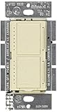 Lutron MA-L3L3-LS Maestro 300 Watt (top)/300 Watt (bottom) Single Pole Dual Dimmer, Limestone by Lut