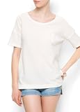 Mango Women's Relaxed-fit Cotton T-shirt, M, Off-white