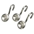 Brushed Metal Shower Hooks