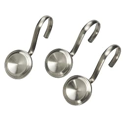 Brushed Metal Shower Hooks