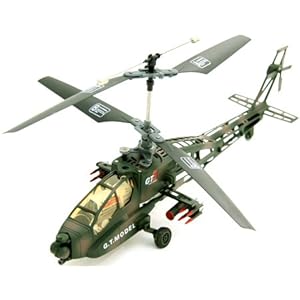 RC Apache Helicopter 4 Channel Remote Control Ready To Fly