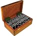 Domino Double Nine Black in Dovetail Jointed Sheesham Wood Box - Jumbo Tournament Size w/Spinners