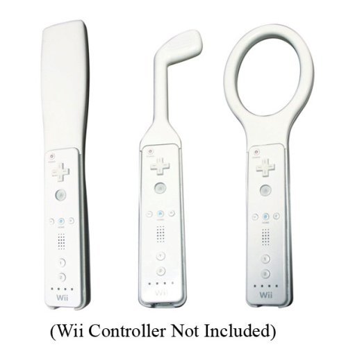 Opteka Sport Pack for the Nintendo Wii (Includes Baseball Bat, Golf Club, & Tennis Racket Modules)