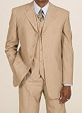 Vanetti Gold Stripe 4 Button Vested Suit with Pleated Pant