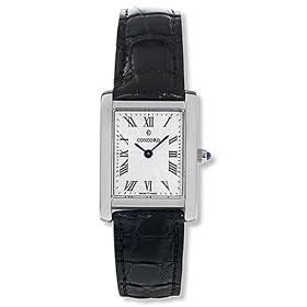 Click here to buy Concord Watches - Concord Bennington Stainless Steel Silver Dial on Crocodile Leather Strap WoMens... .