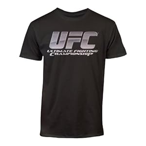 UFC Men's Chrome Logo Tee, Black, Large