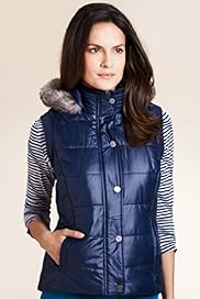 Per Una Detachable Hood Faux Fur Panelled Gilet