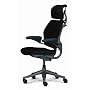 HumanScale Freedom Chair with Headrest, Black Wave Fabric