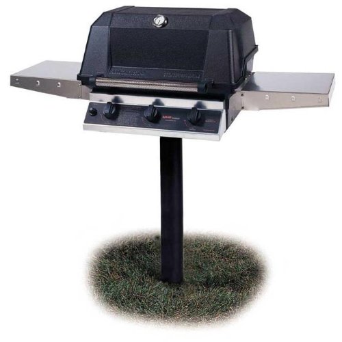 Mhp Gas Grills Whrg4dd Hybrid Propane Gas Grill W/ Searmagic Grids On In-ground Post Mhp Gas Grills Whrg4dd Hybrid Propane Gas Grill W/ Searmagic Grids On In-ground Post
