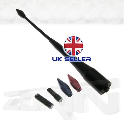 BLACK ALLOY BEE STING CAR AERIAL 3 DIFFERENT TIPS 5-6MM UNIVERSAL FITTING