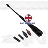 BLACK ALLOY BEE STING CAR AERIAL 3 DIFFERENT TIPS 5-6MM UNIVERSAL FITTING