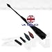 BLACK ALLOY BEE STING CAR AERIAL 3 DIFFERENT TIPS 5-6MM UNIVERSAL FITTING