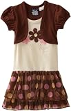 So La Vita Girls 2-6X Flower And Dots Dress With Hot Fixed Stones