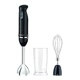 Breville VHB075 Hand Blender, 500W, 2 Speed Settings, Black/Chrome Finish,