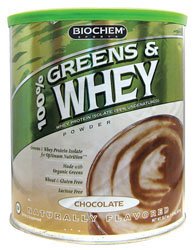 Biochem 100% Greens and Whey Protein Powder, Chocolate, 23.7-Ounce