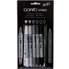 COPIC Marker ciao 5+1 Set, Graut�ne VE=1