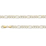 ITALY 14K GOLD CHAINS REGULAR - FIGARO 150 - Width: 6.0mm - Length: 22
