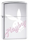 Zippo Playboy with Faded BunnyPocket Lighter (Silver, 5 1/2 x 3 1/2 cm)
